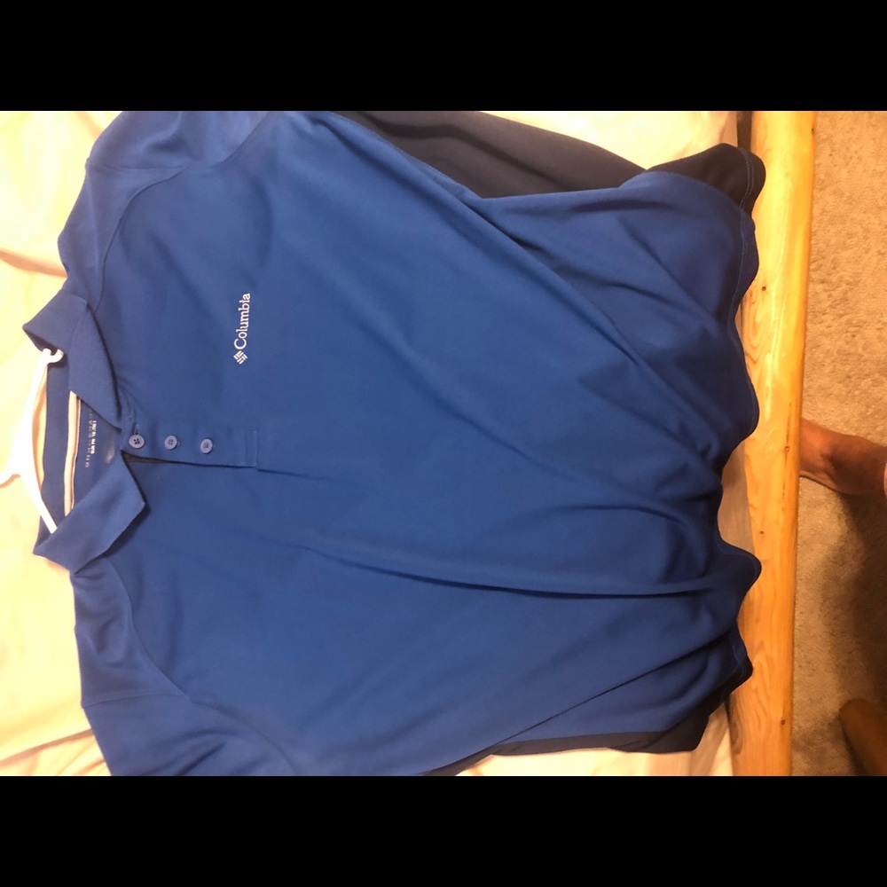 Blue Columbia polo two tone
